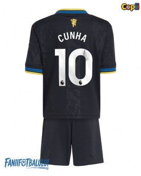 Manchester United Matheus Cunha #10 Echipament de Fotbal Replică 2025-26 Copii Treilea (+ Șorturi)